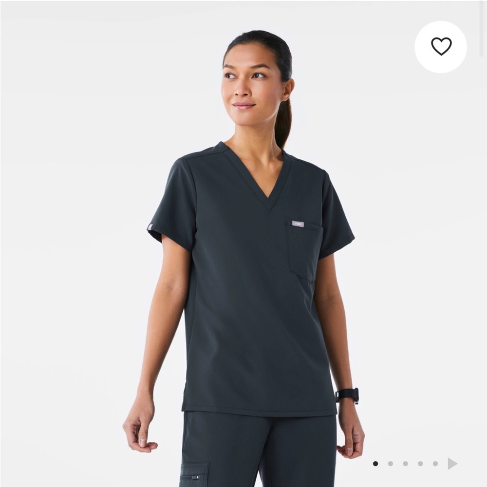Figs Catarina scrub top Medium- Dark Harbo